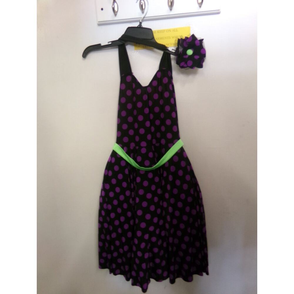 Dance Costume SA Purple Art Stone 2557 Jazz Tap Musical Theater Polka Dots